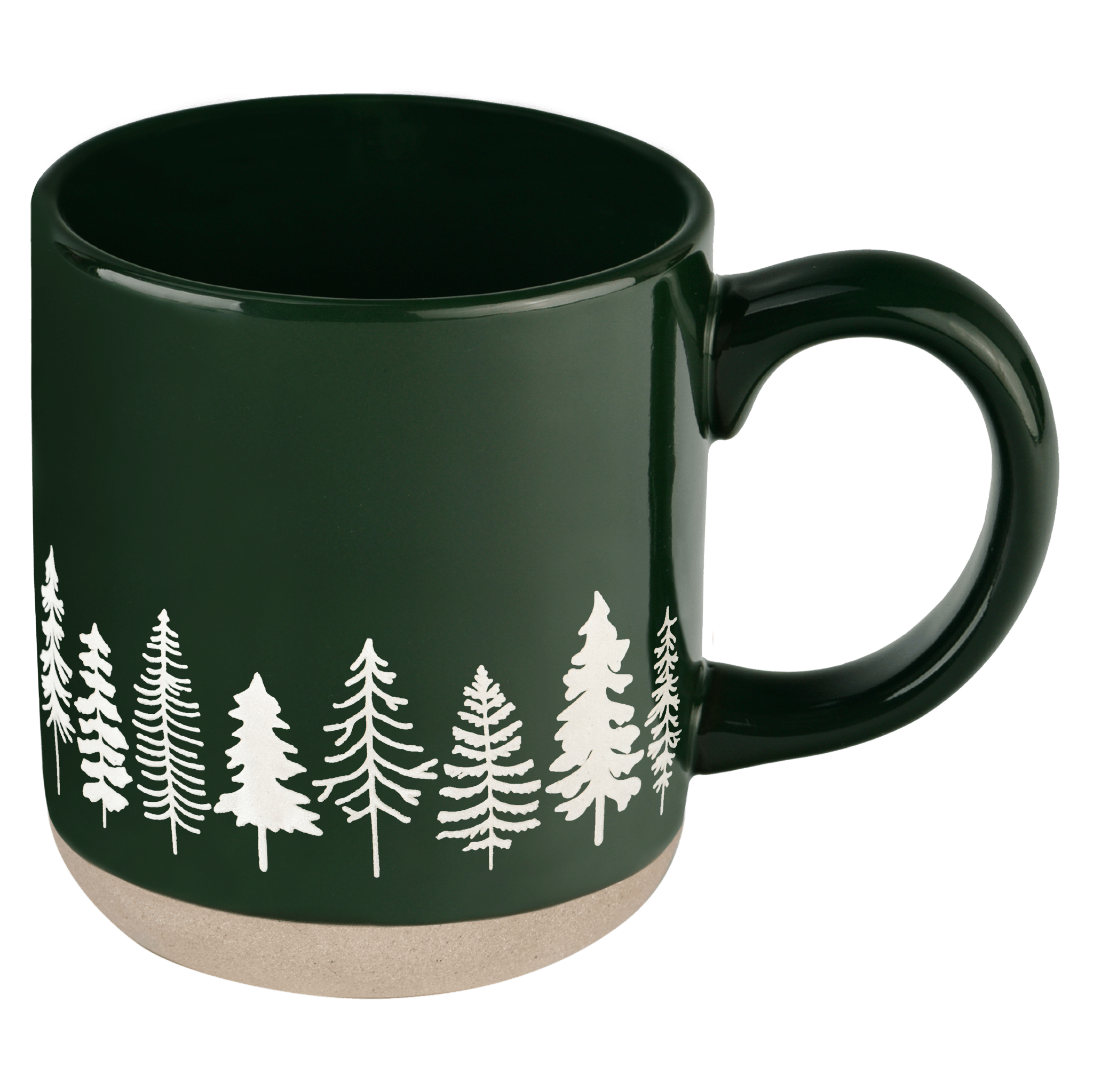 Pine Trees Stoneware Coffee Mug (14oz)