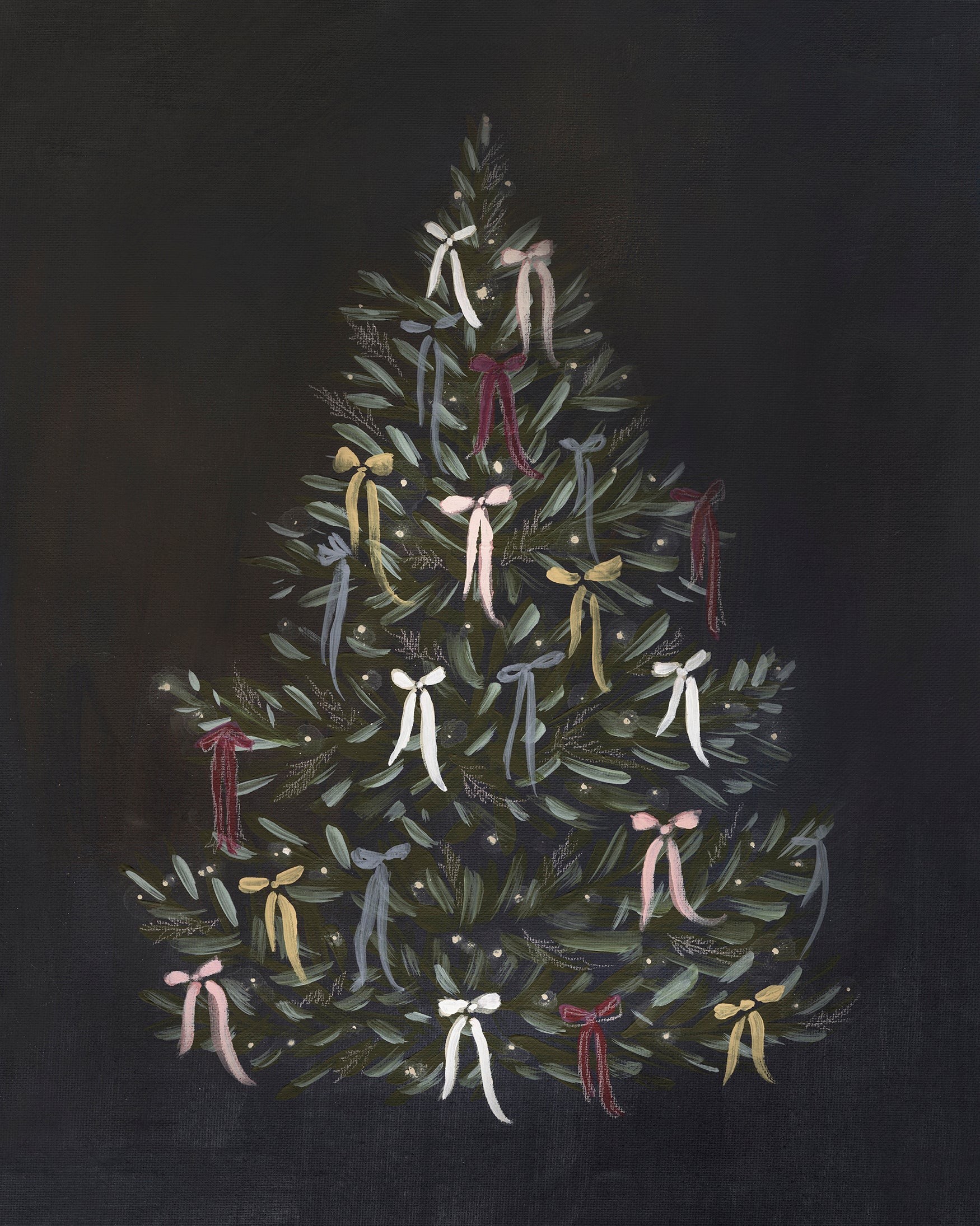 Christmas Tree with Bows | Canvas