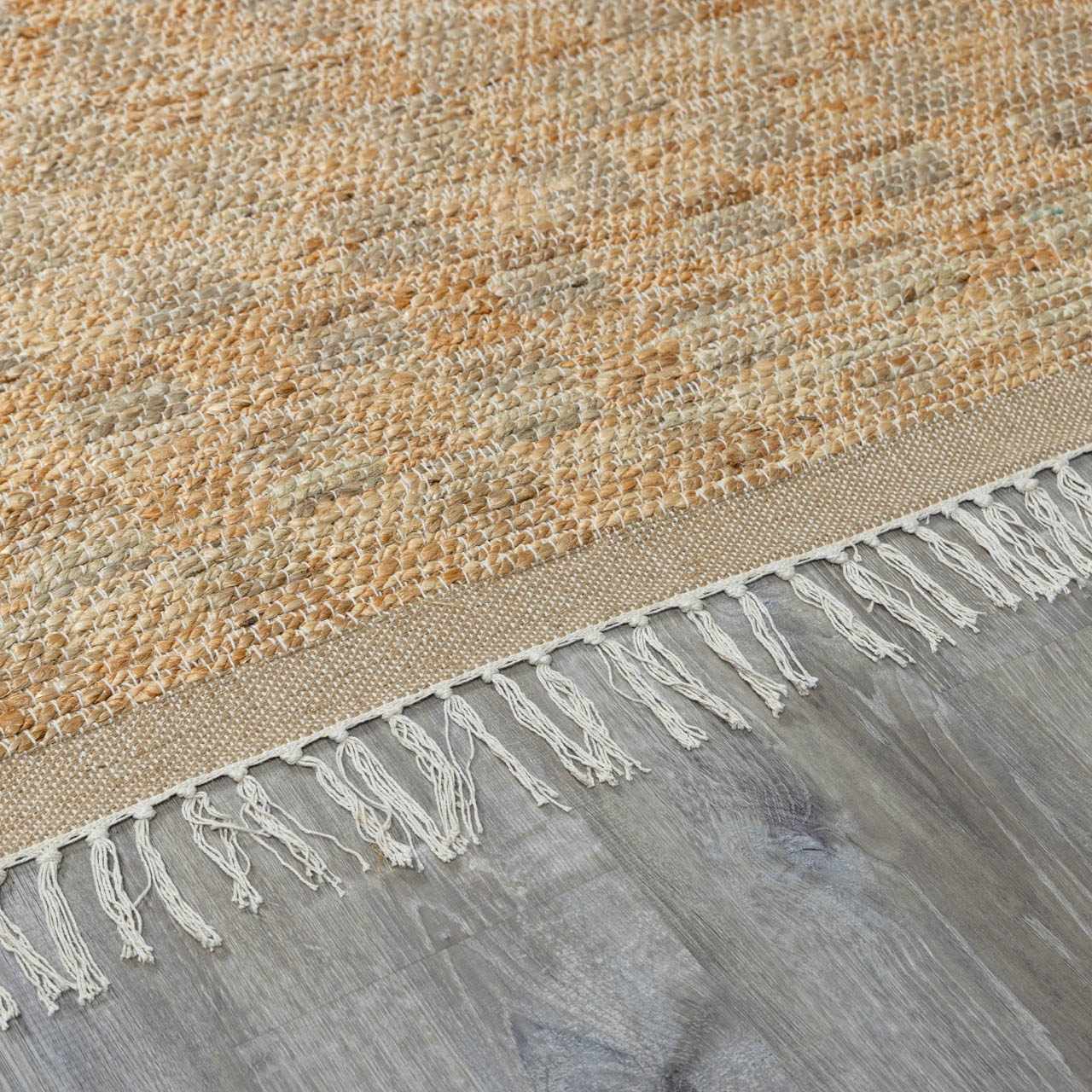 Lonut Checkered Jute Area Rug