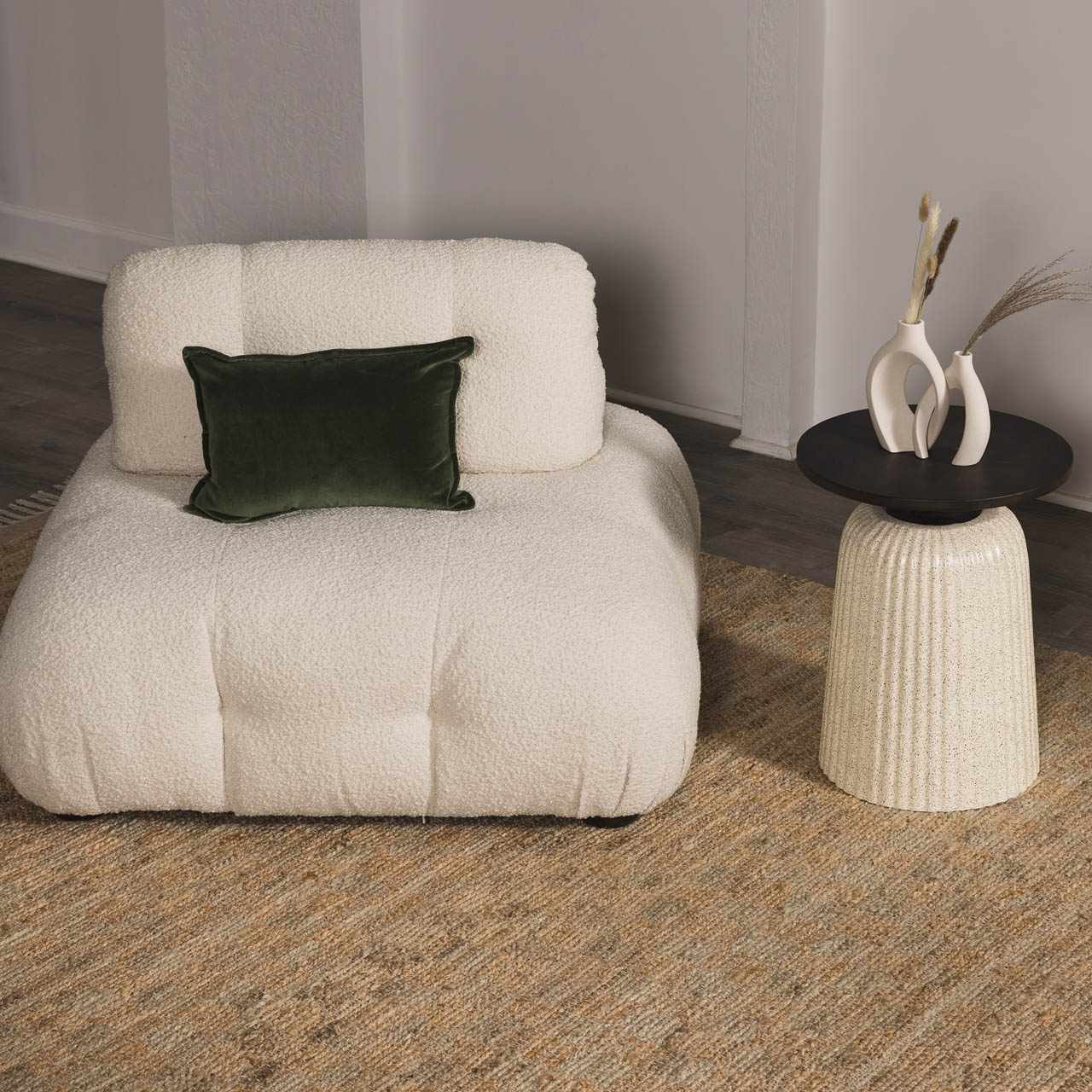 Lonut Checkered Jute Area Rug