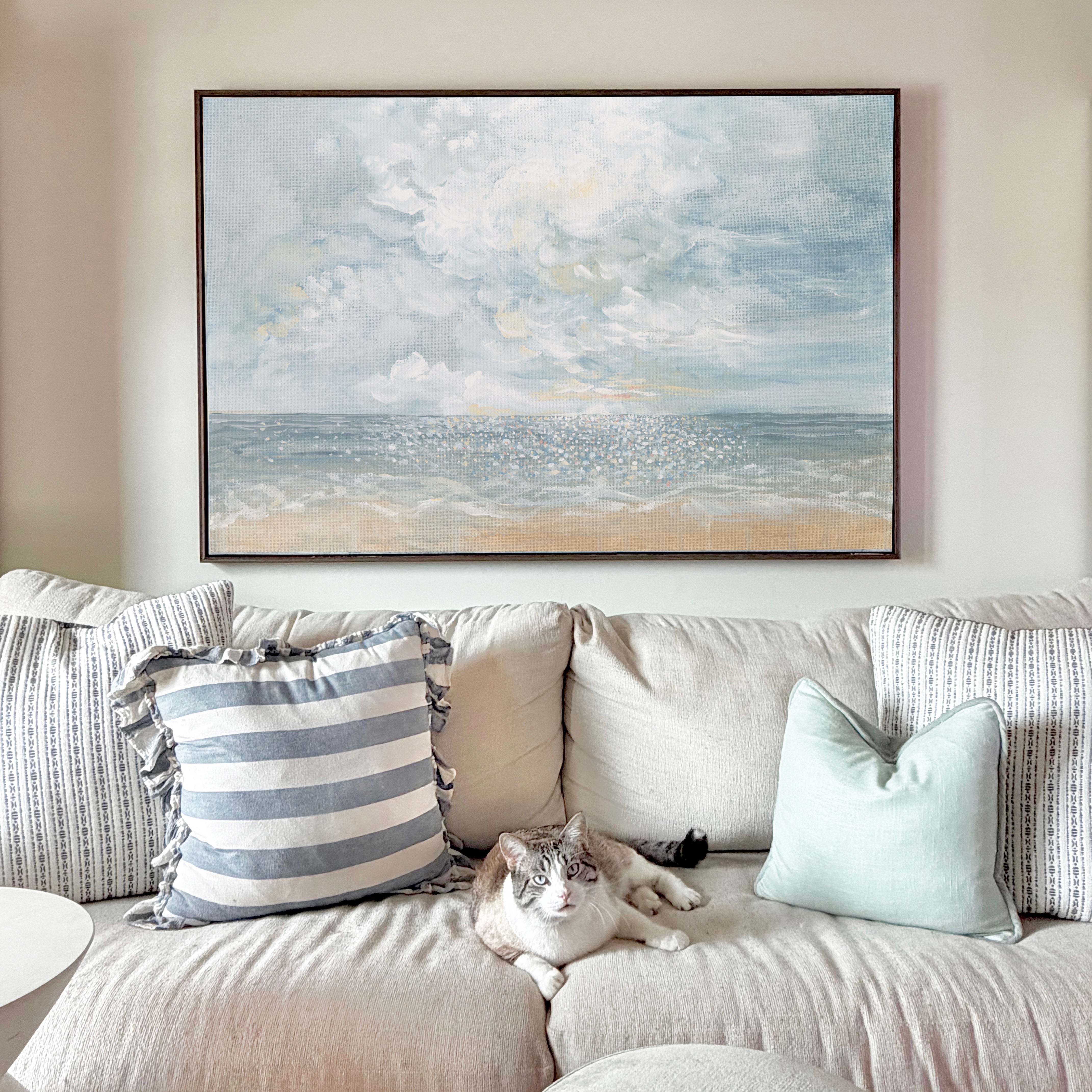 Dazzling Shore Canvas Wall Art . Rectangle