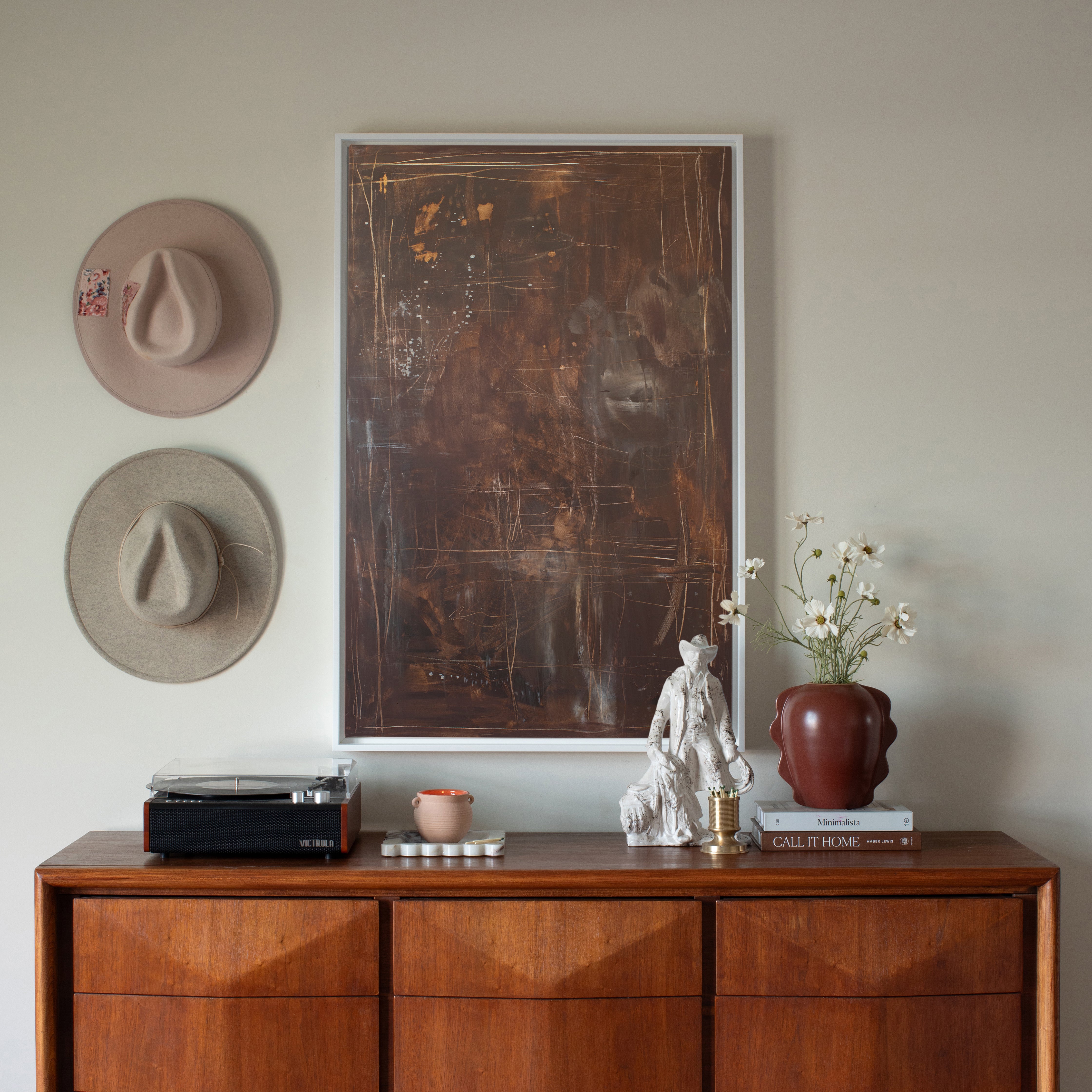 Mocha Mist Canvas Wall Art . Rectangle Vertical