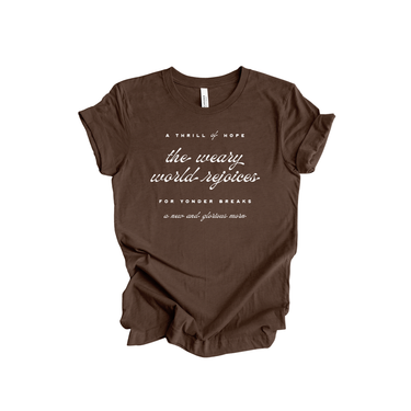 Weary World Rejoices on Espresso Triblend (Bella Tee)