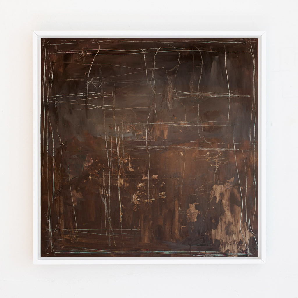 Espresso Canvas Wall Art . Square