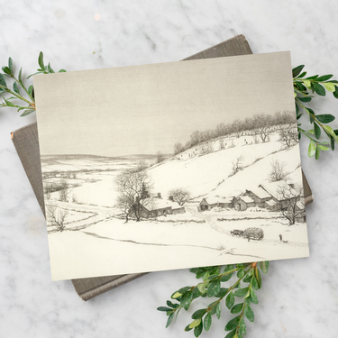 Snowy Scene Etching | Canvas