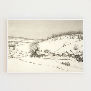 Snowy Scene Etching | Canvas