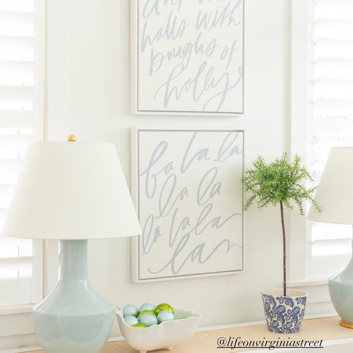 Fa La La | Dusty Blue | Canvas