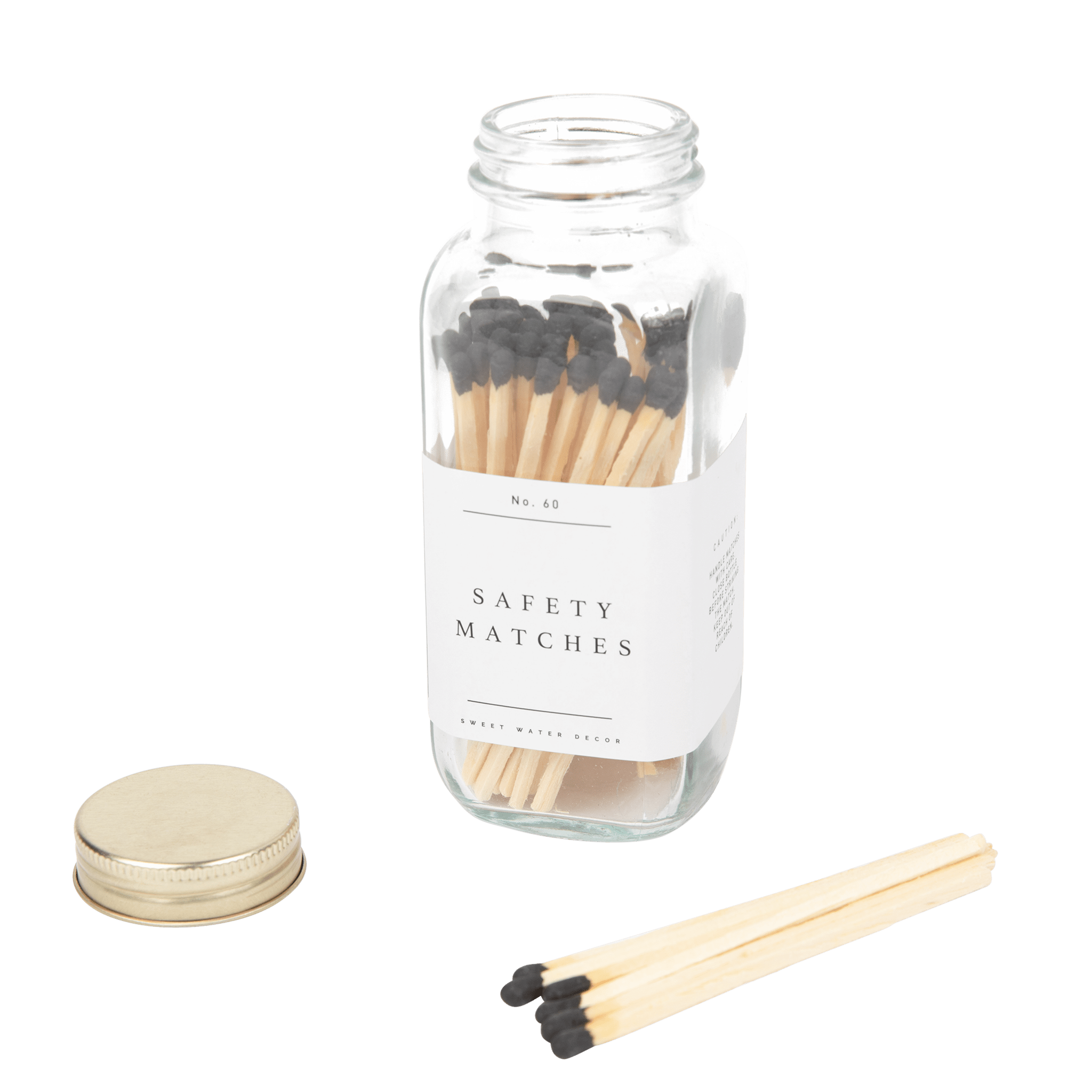 Black Tip Safety Matches (60 Count, 3.75")