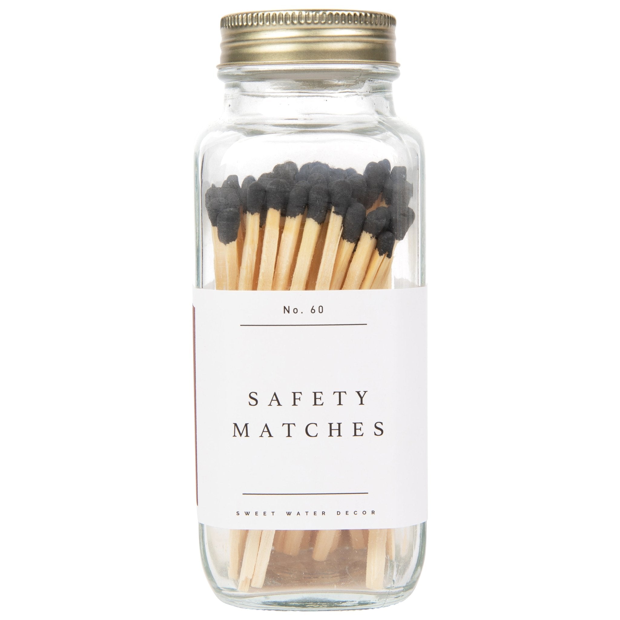 Black Tip Safety Matches (60 Count, 3.75")