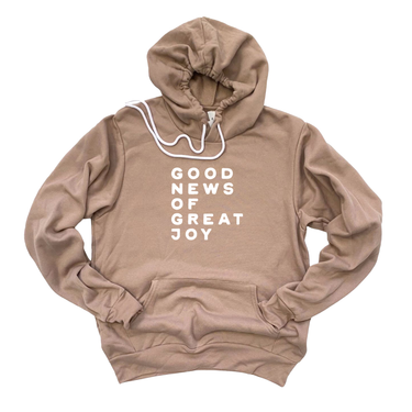 Good News of Great Joy on Tan (Bella Hoodie)