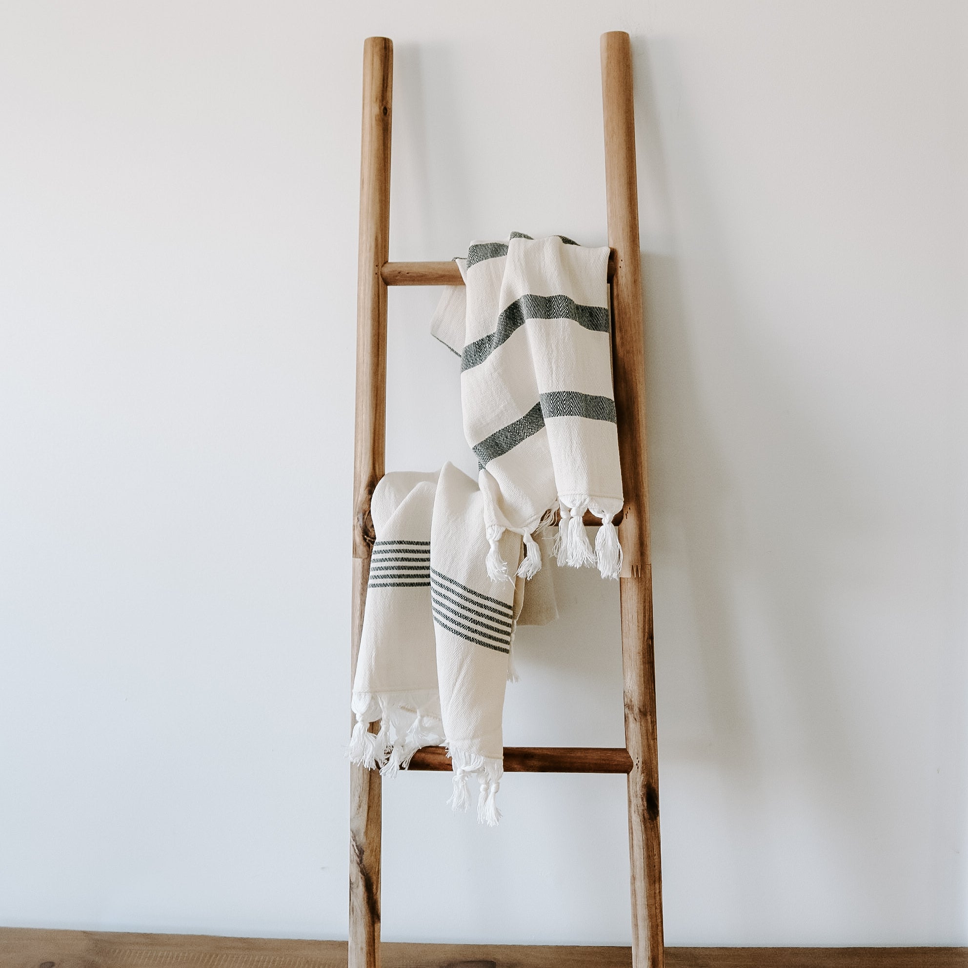 Turkish Cotton + Bamboo Hand Towel (Multi Stripes)