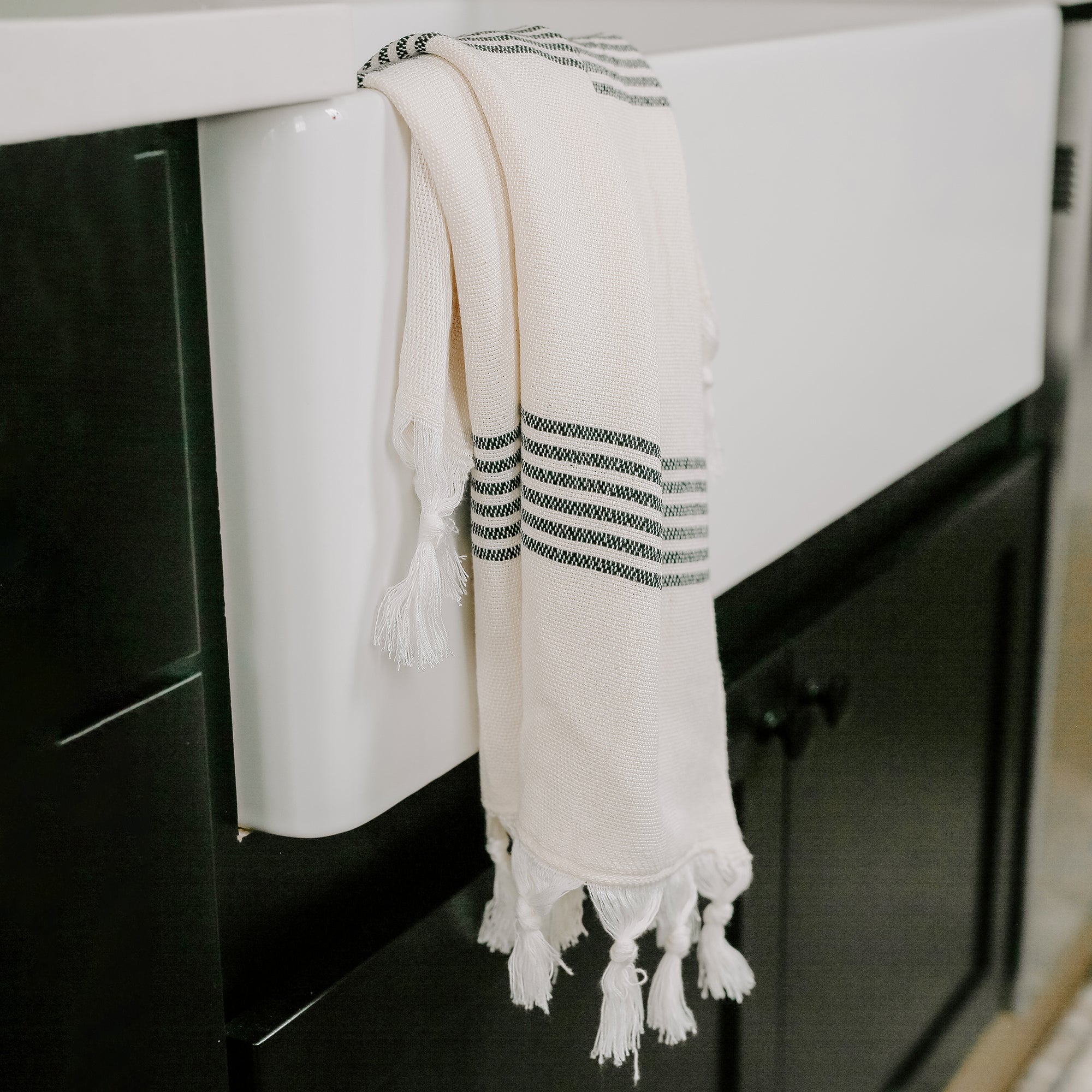 Turkish Cotton + Bamboo Hand Towel (Multi Stripes)