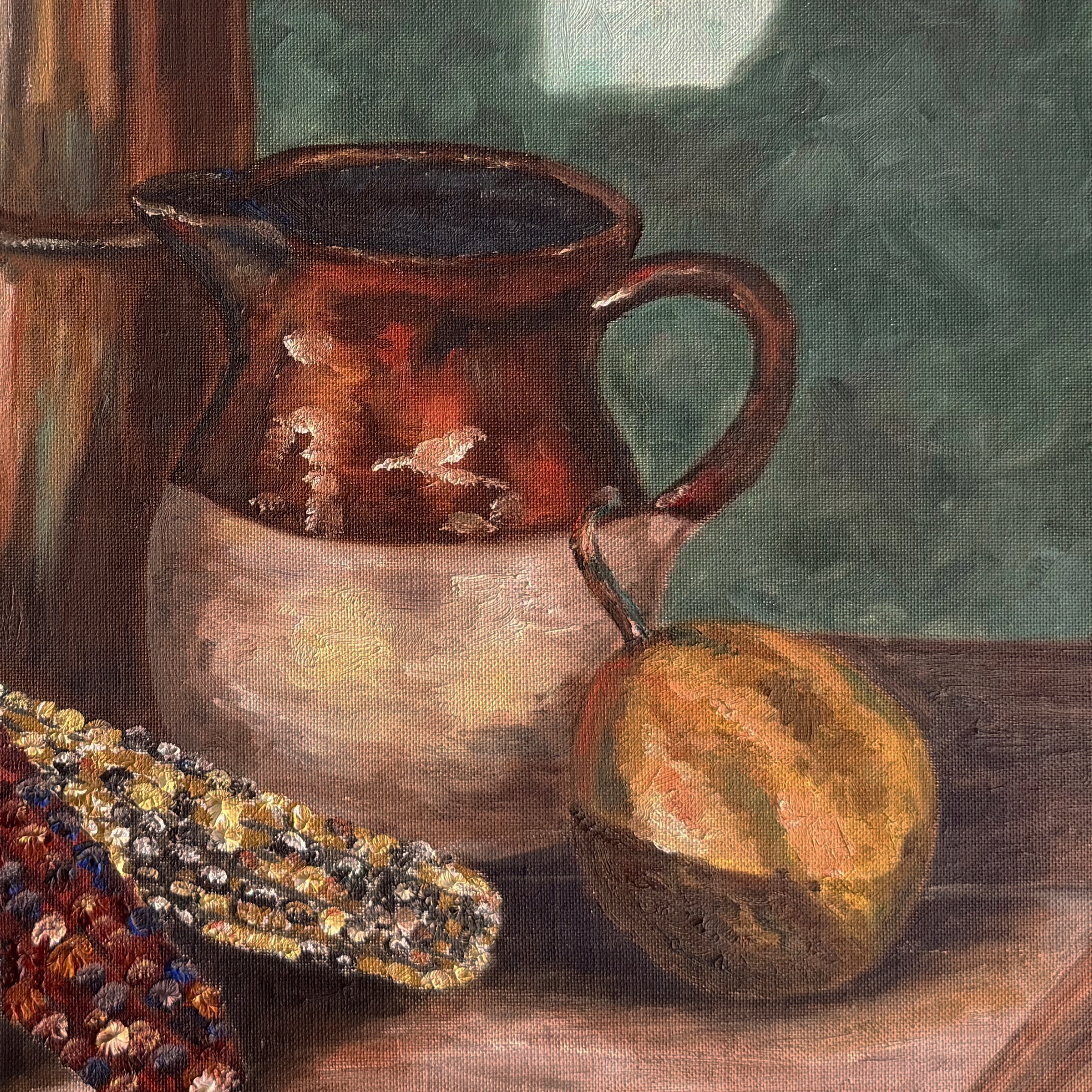 Vintage Harvest Still Life Canvas Wall Art