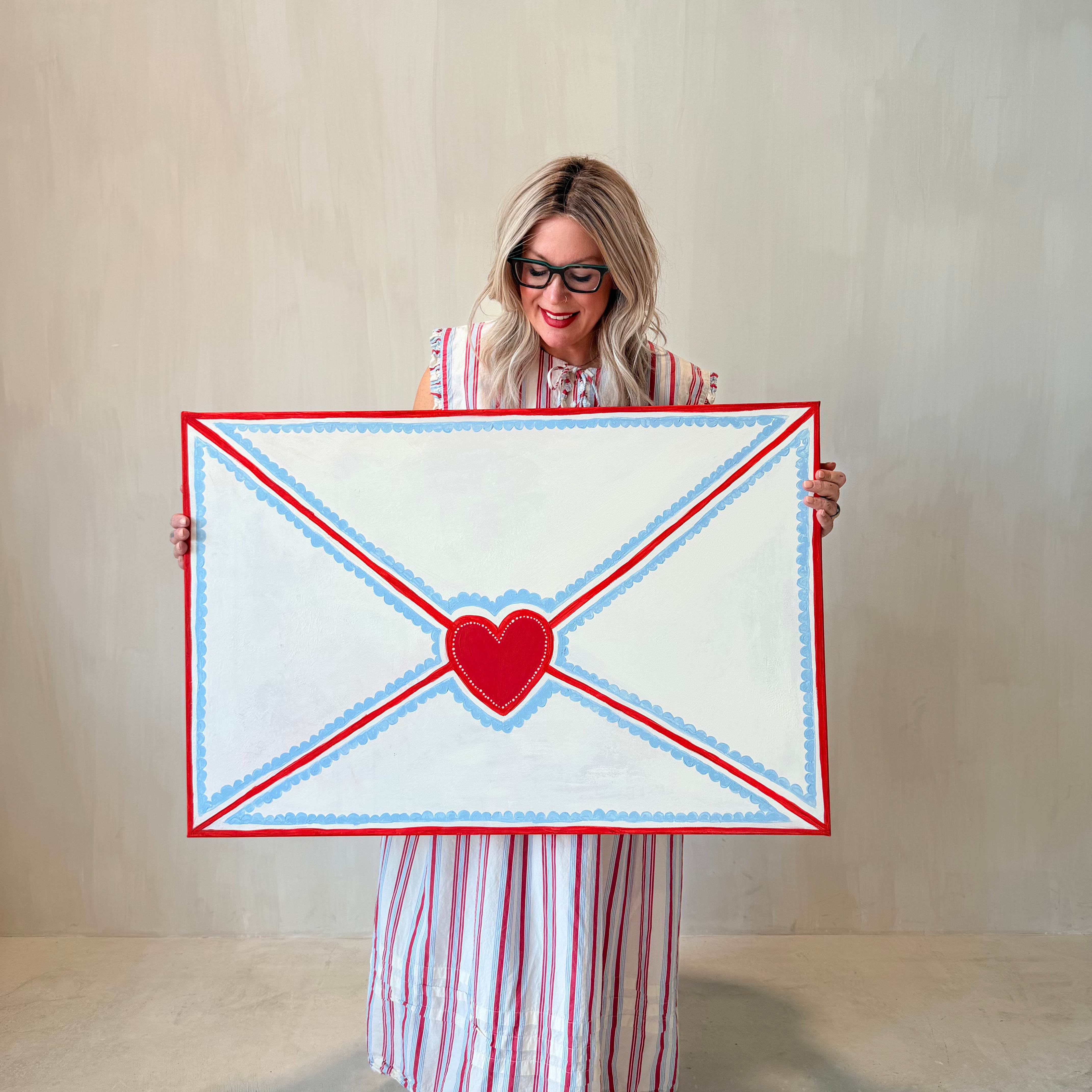 Love Letter Canvas Wall Art (Rectangle)