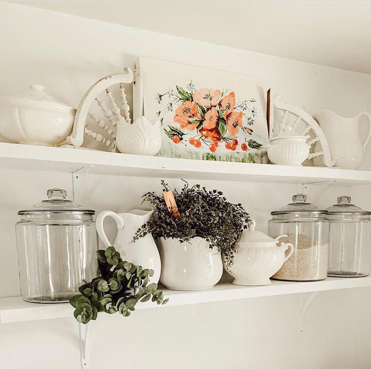 Vintage Cherries and Poppies Canvas Wall Art . Rectangle