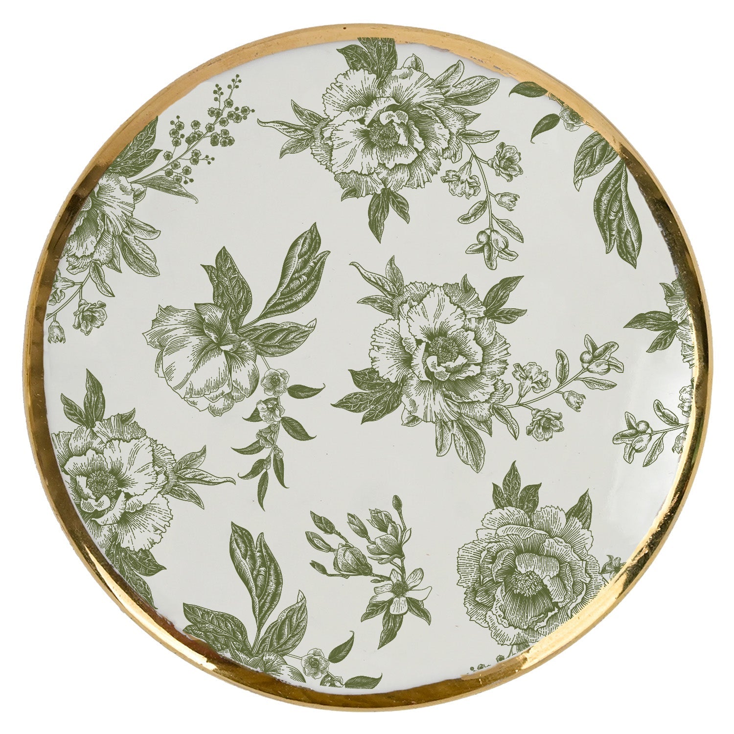 Green Delft Trinket Dish with Lid