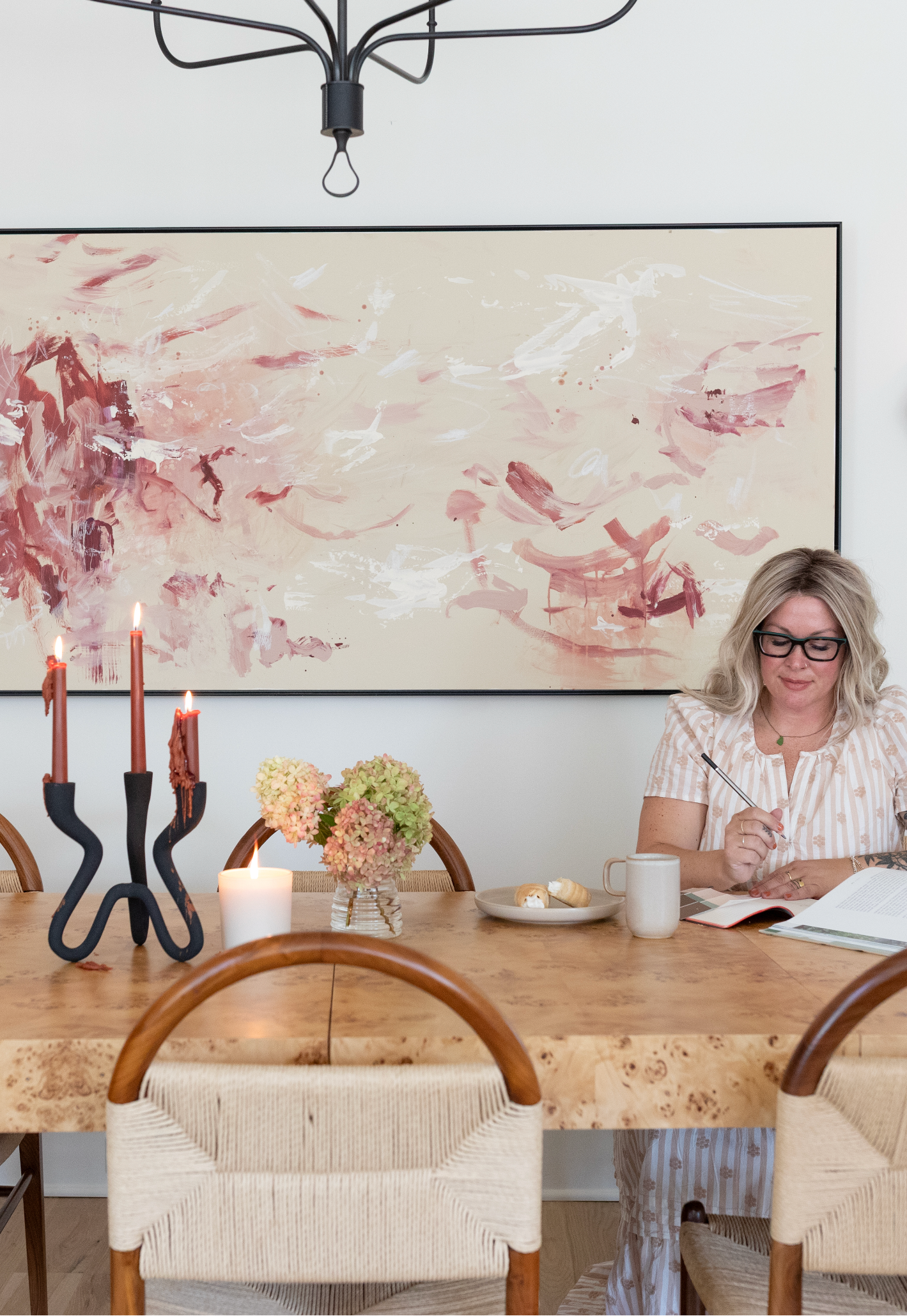 Ebony Elevated Black Aluminum Candelabra