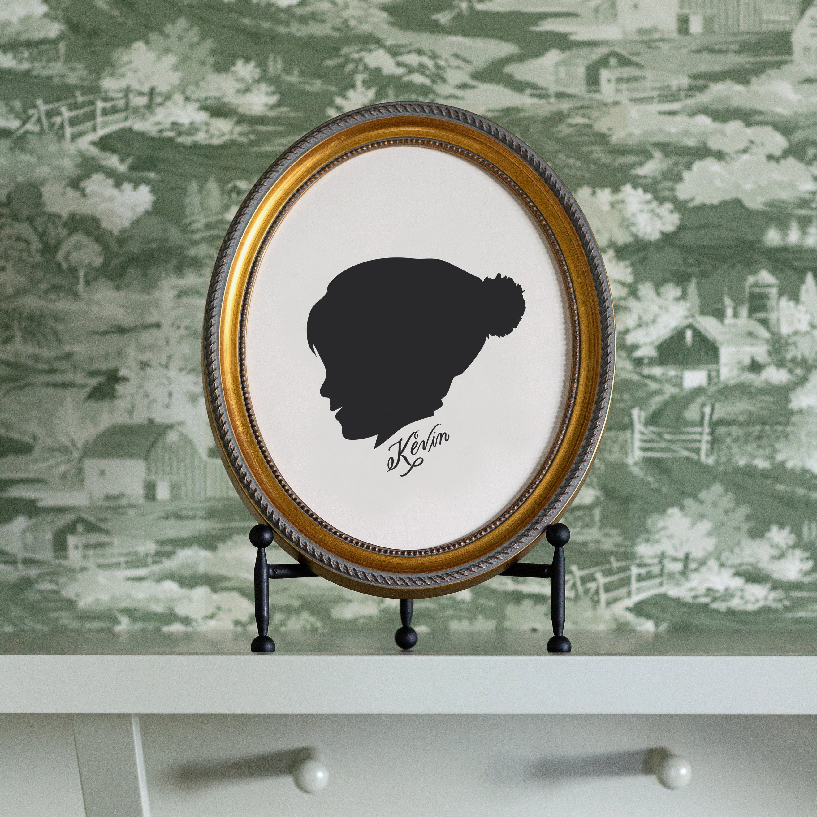 Kevin Silhouette Luxe Art Print
