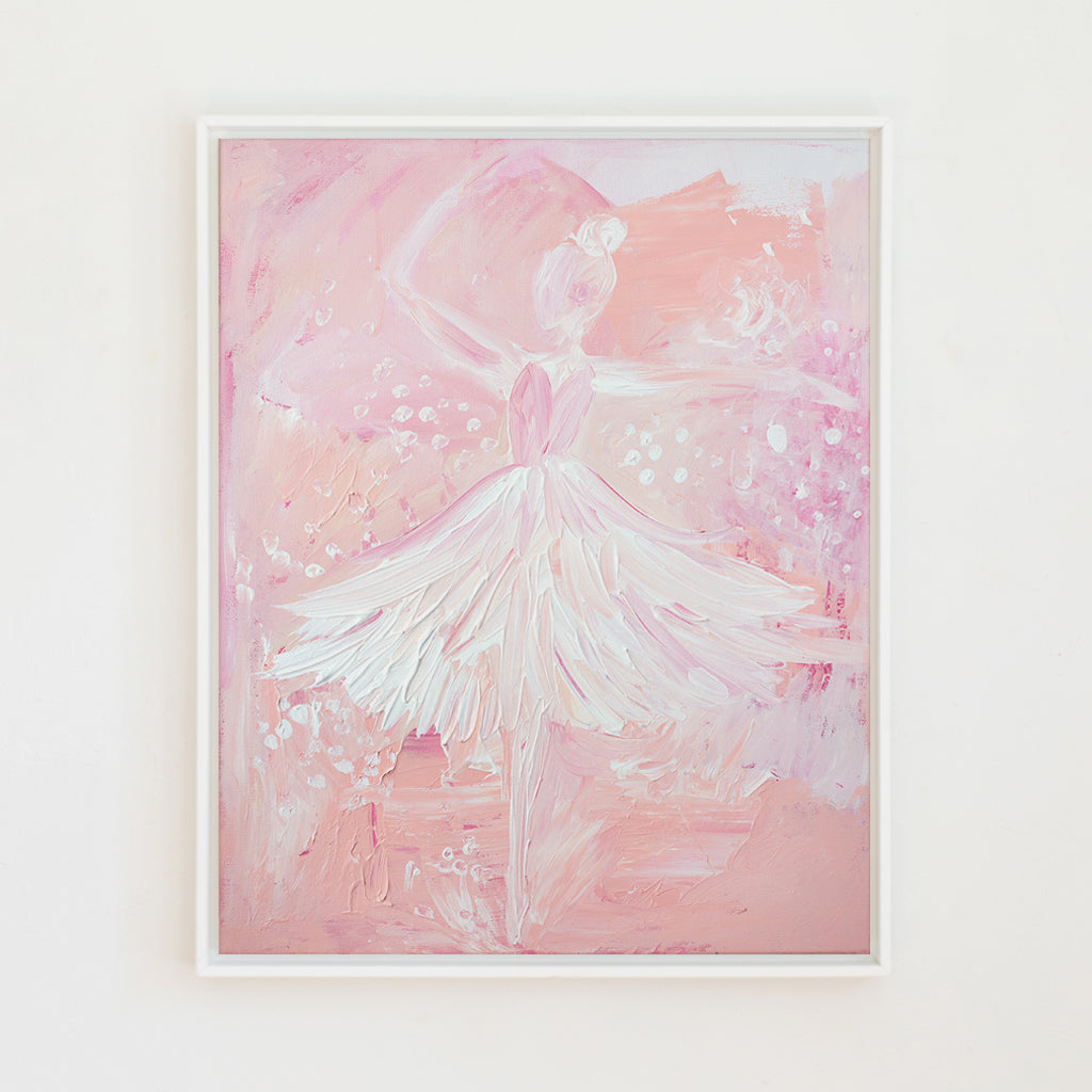 ballerina in pink canvas