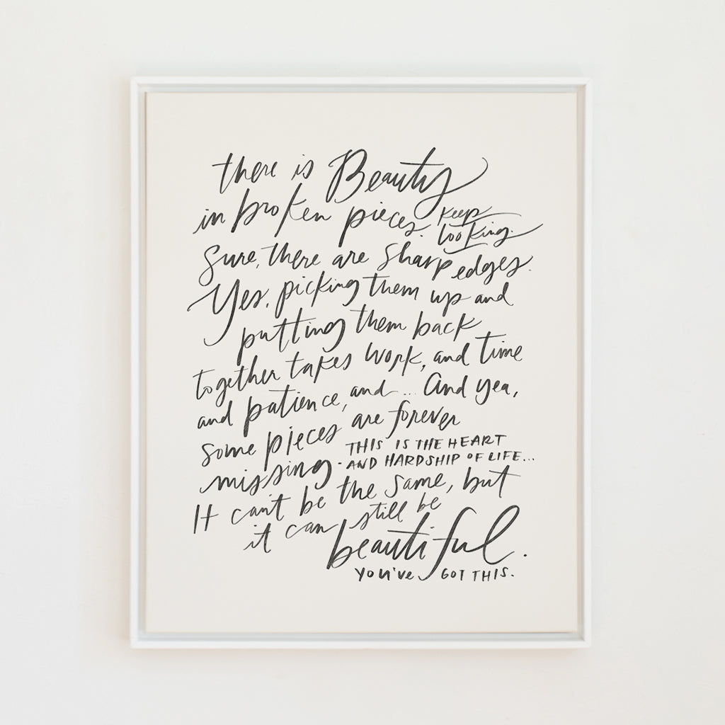 Beauty In Broken Pieces | Alabaster | Canvas