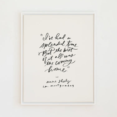 The Best Was Coming Home (Anne Shirley) | Alabaster | Canvas