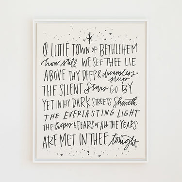 O Little Town of Bethlehem | Alabaster | Canvas