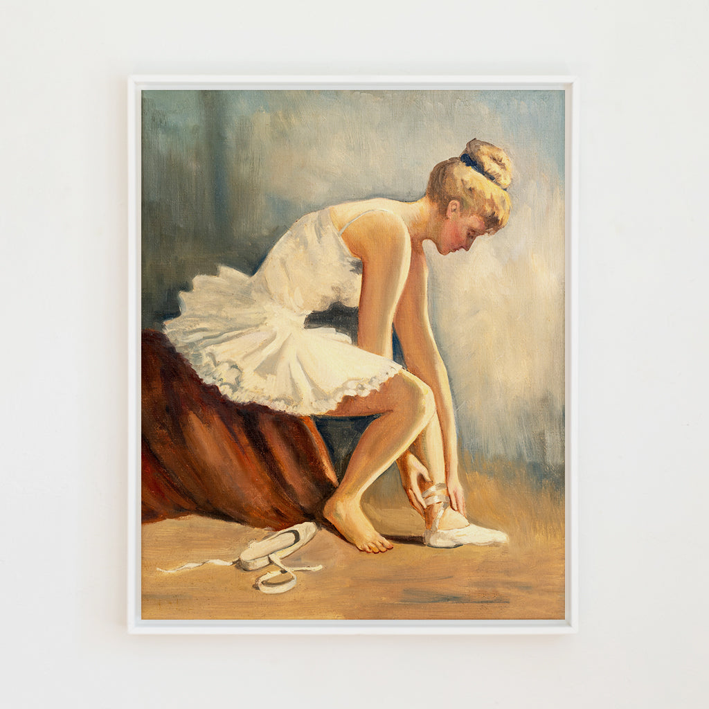 blonde ballerina canvas