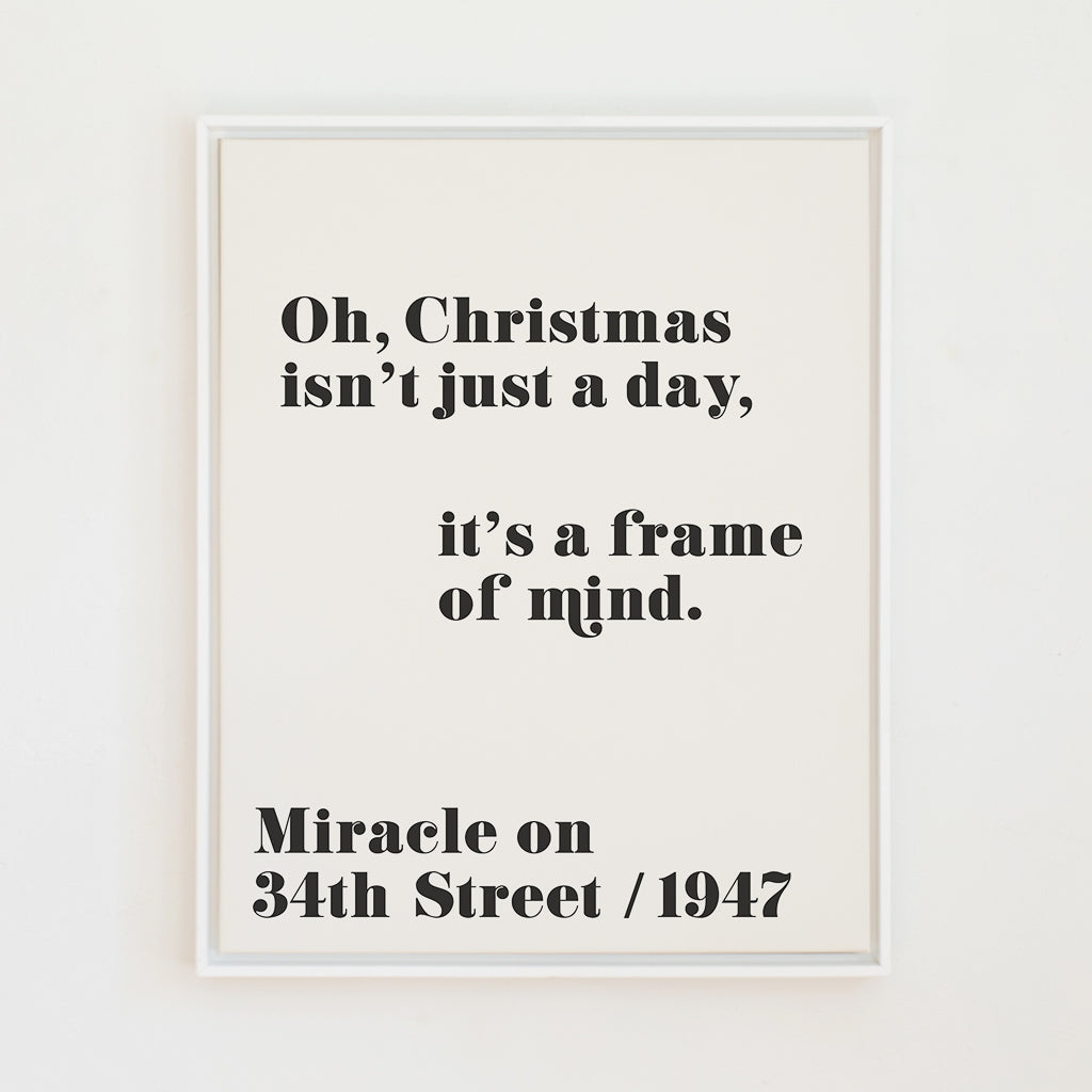 christmas isn't just a day (miracle on 34th street) canvas