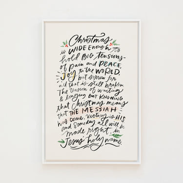 Christmas Tensions & Joy | Alabaster | Canvas