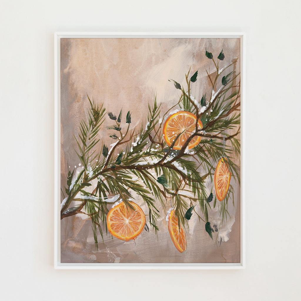 citrus garland canvas