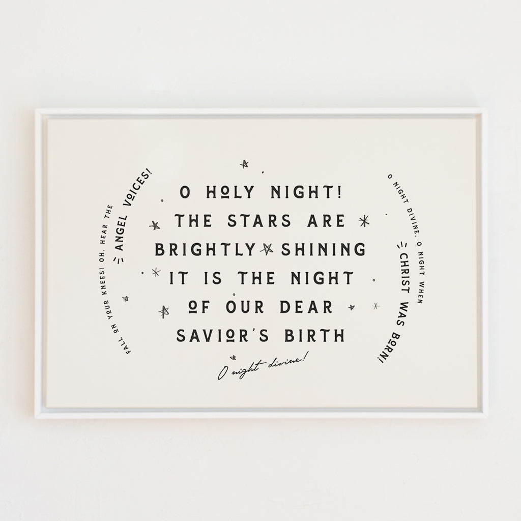 farmhouse o holy night canvas