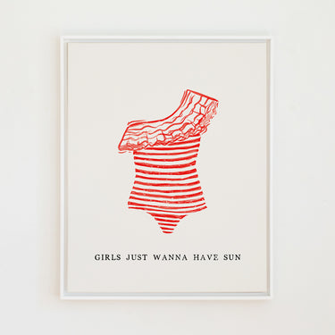 Girls Just Wanna Have Sun | Blue | Canvas