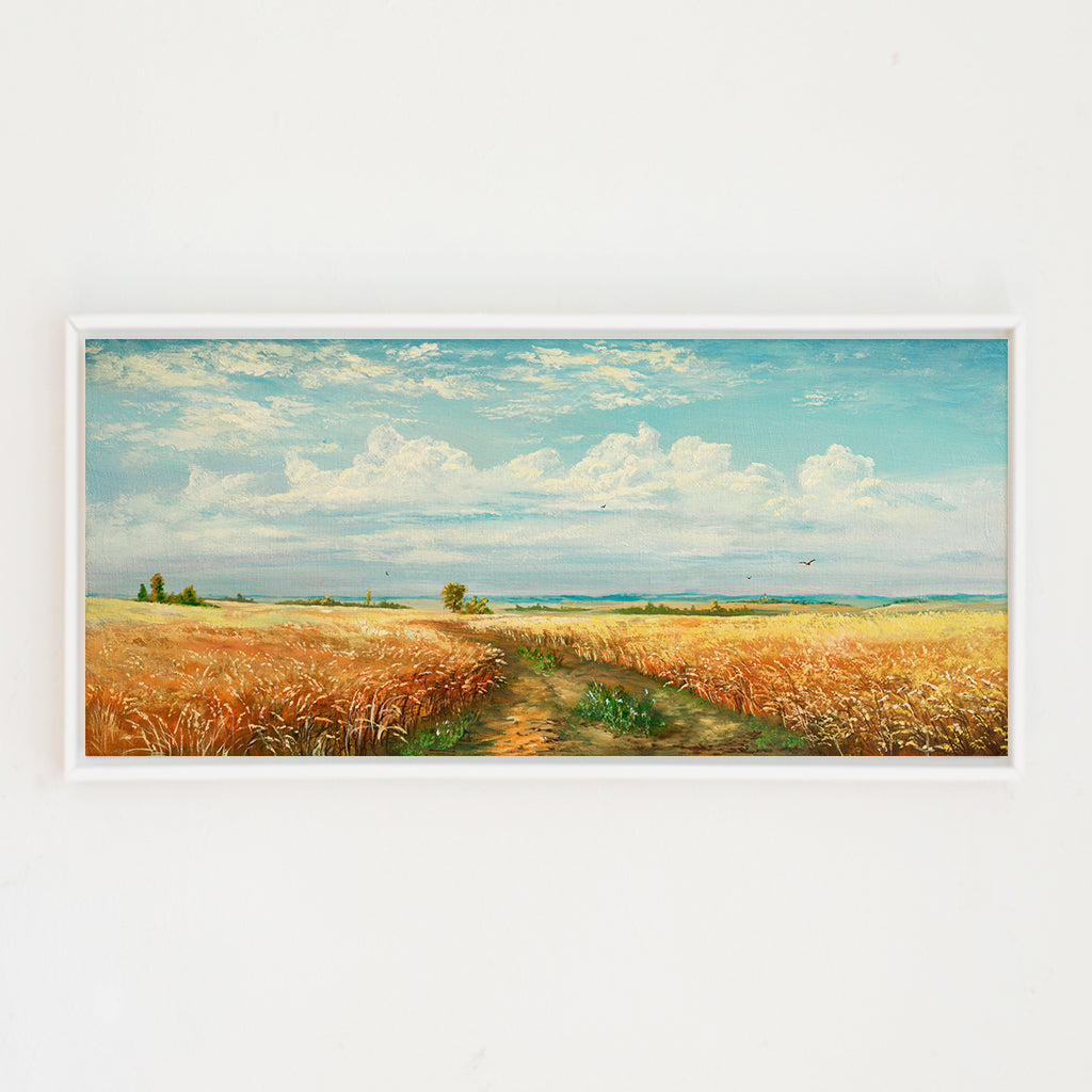 golden wheat field canvas