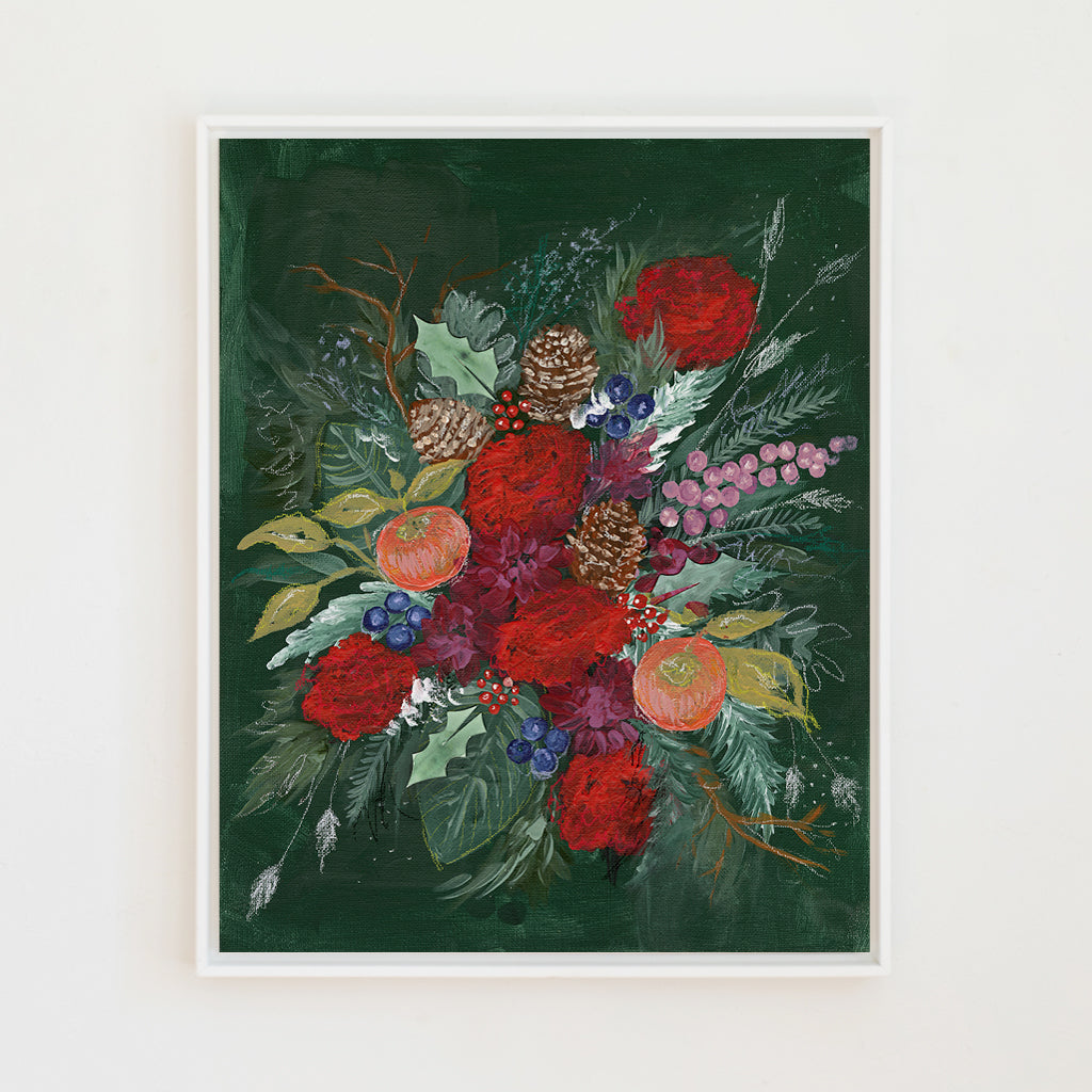 holiday bouquet canvas