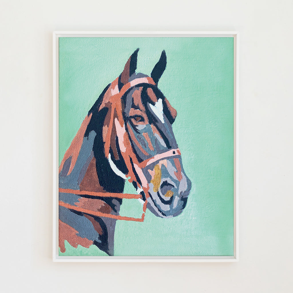 horse paint by number canvas