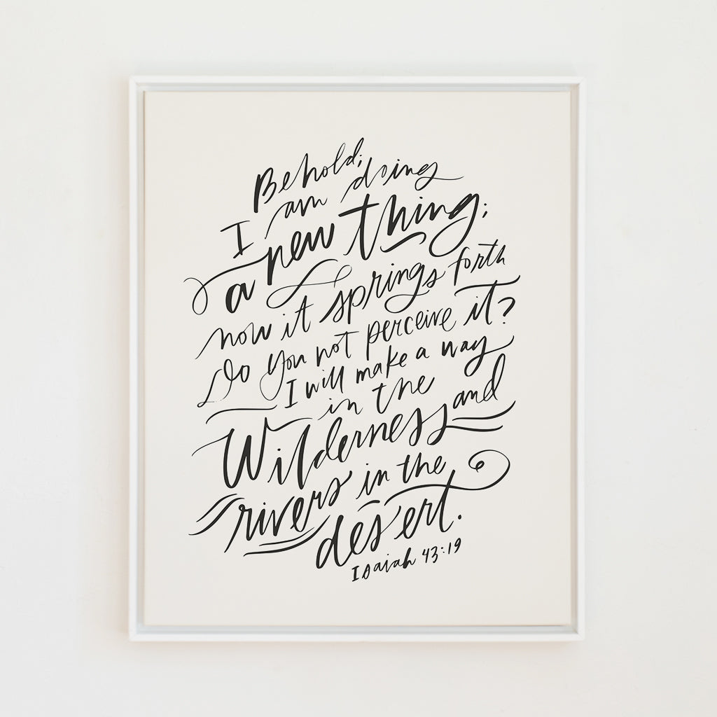 I Am Doing A New Thing (Isaiah 43:19) | Cameo | Canvas