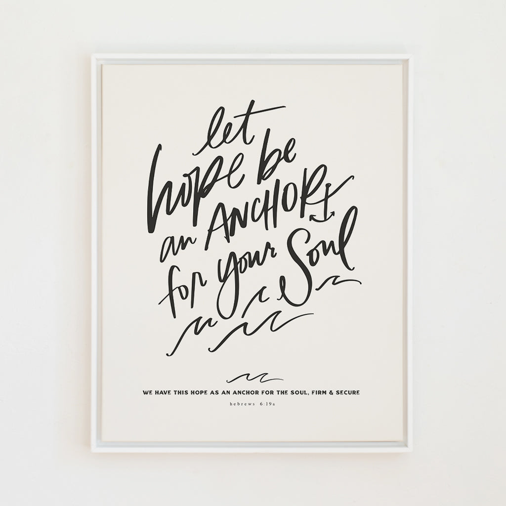 Let Hope Anchor Your Soul | Alabaster | Canvas