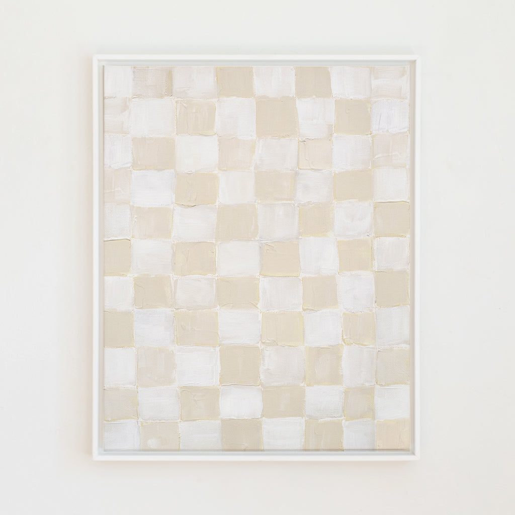 ivory checks canvas