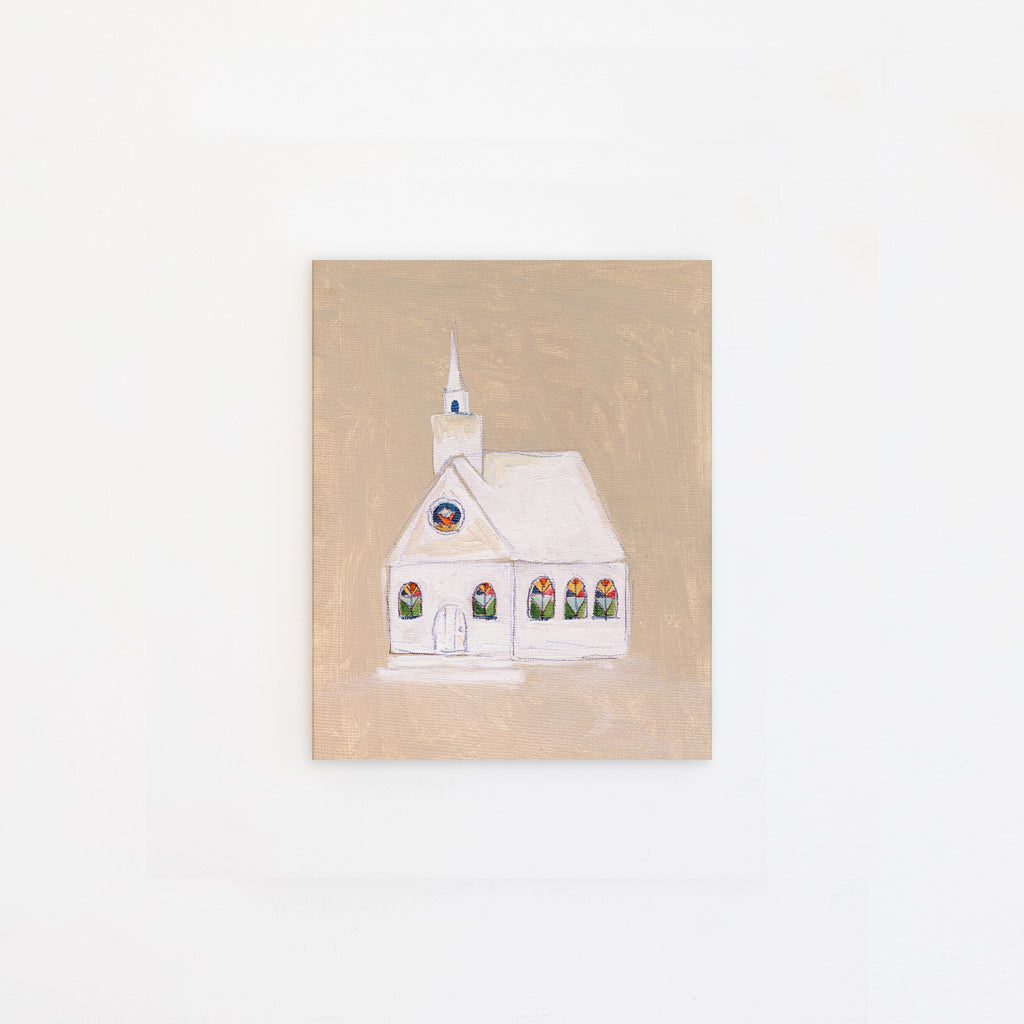 Ceramic Church Mini | Original Painting, size 5 x 7