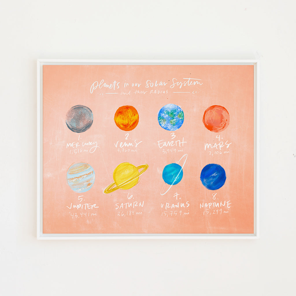 Our Planets | Chalky Peach | Canvas