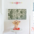 Green Folk Flowers Tapestry | Frame TV Design