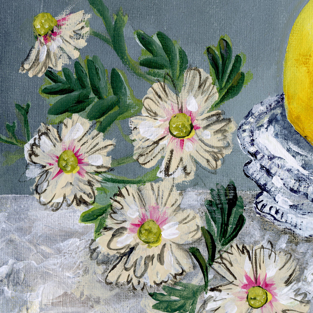 lemons still life canvas