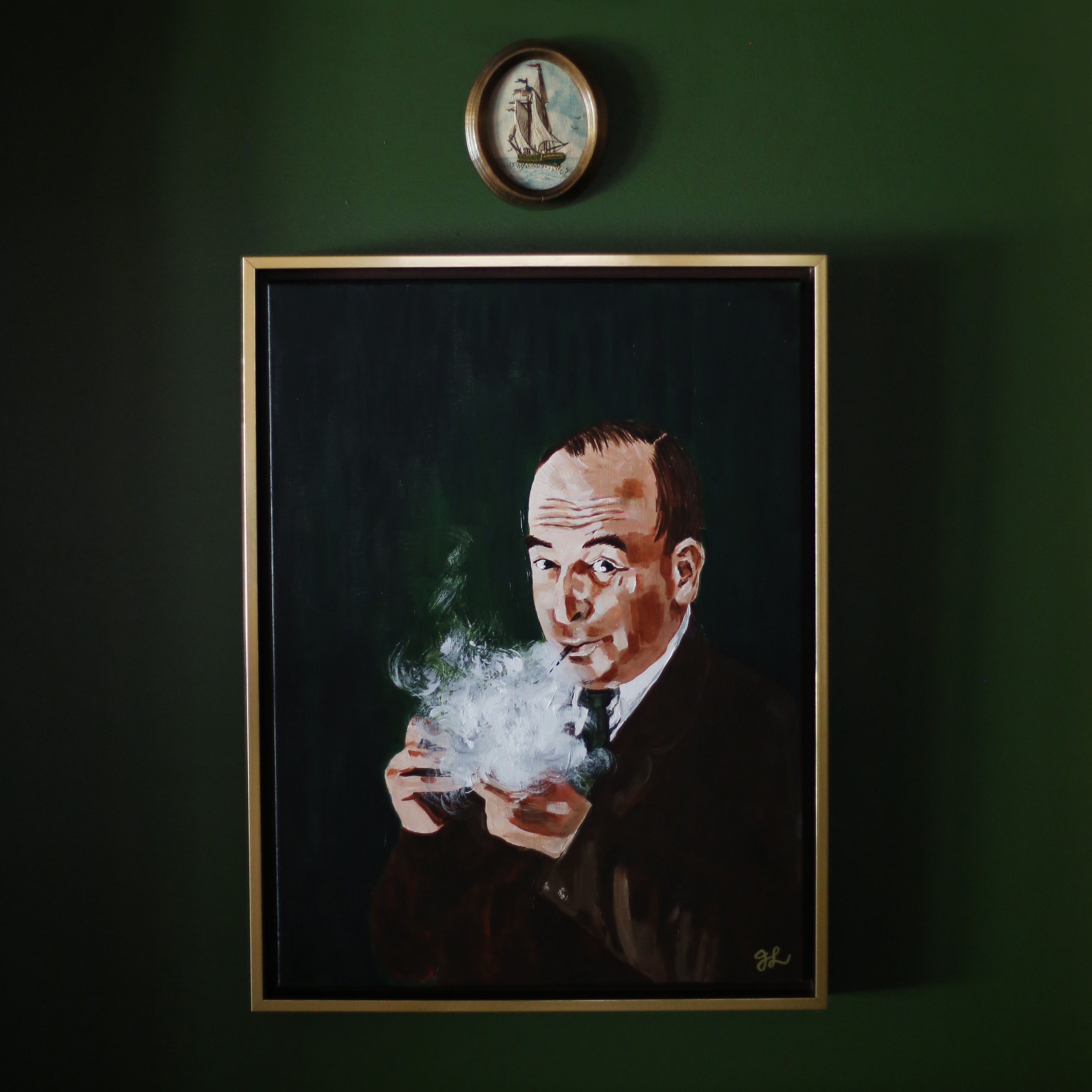 Lewis and His Pipe | Canvas