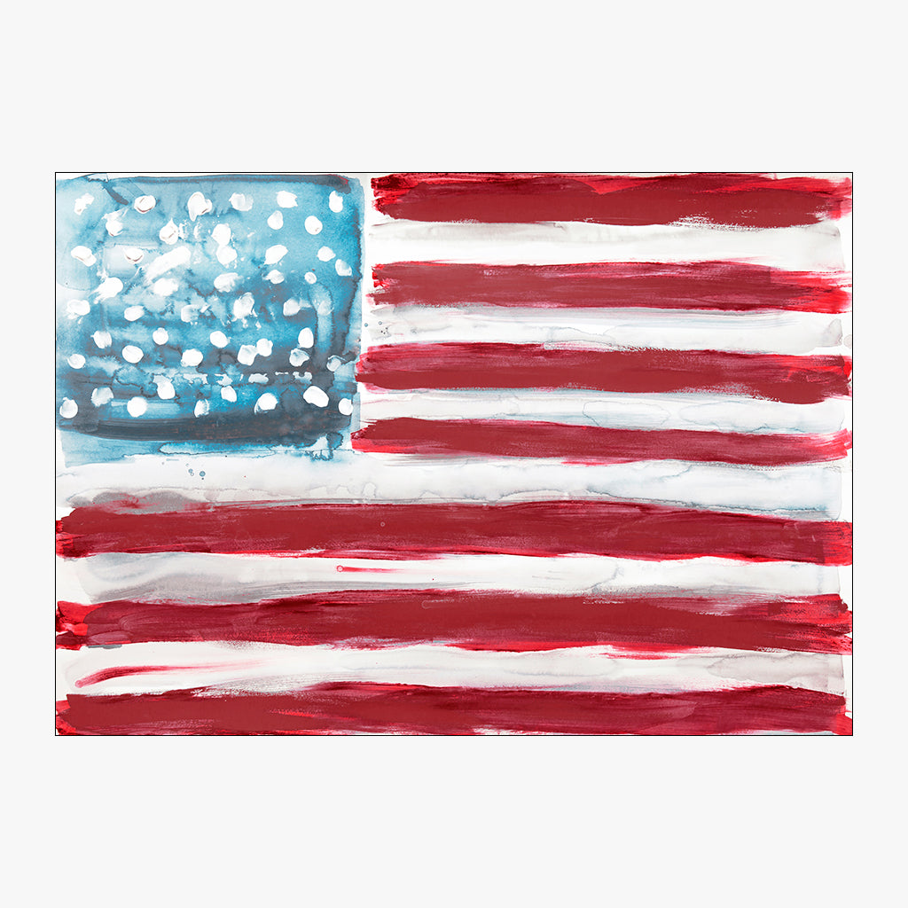 a size design for abstract american flag