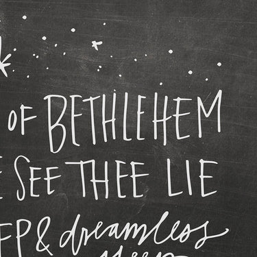 O Little Town of Bethlehem | Alabaster | Canvas