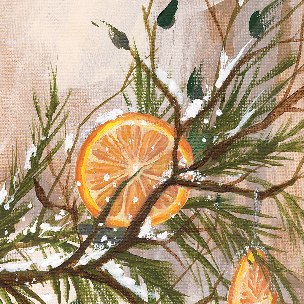 Citrus Garland (Horizontal) Luxe Art Print