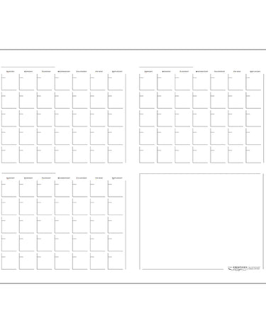 Layout Overview of The Clean Quarterly Cal