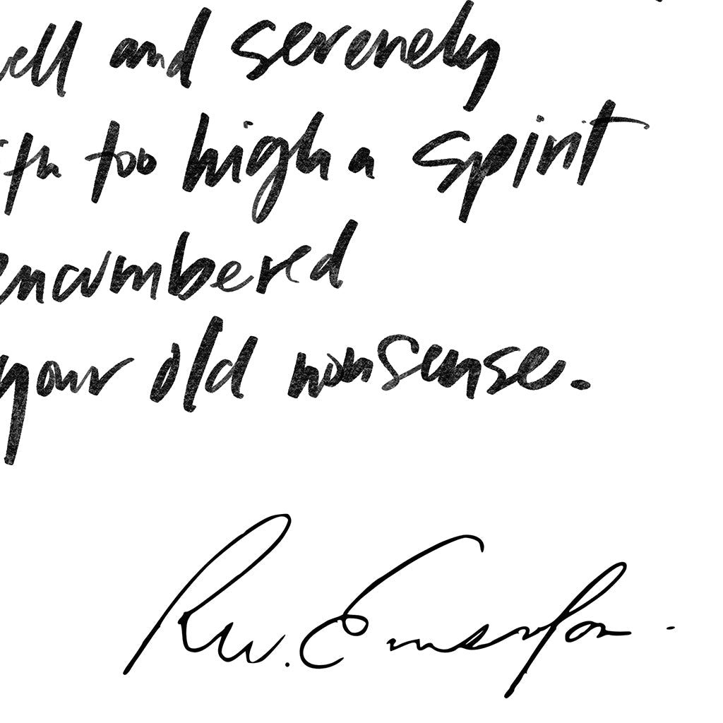 Finish Each Day (Emerson) in Lettering | Alabaster | Canvas