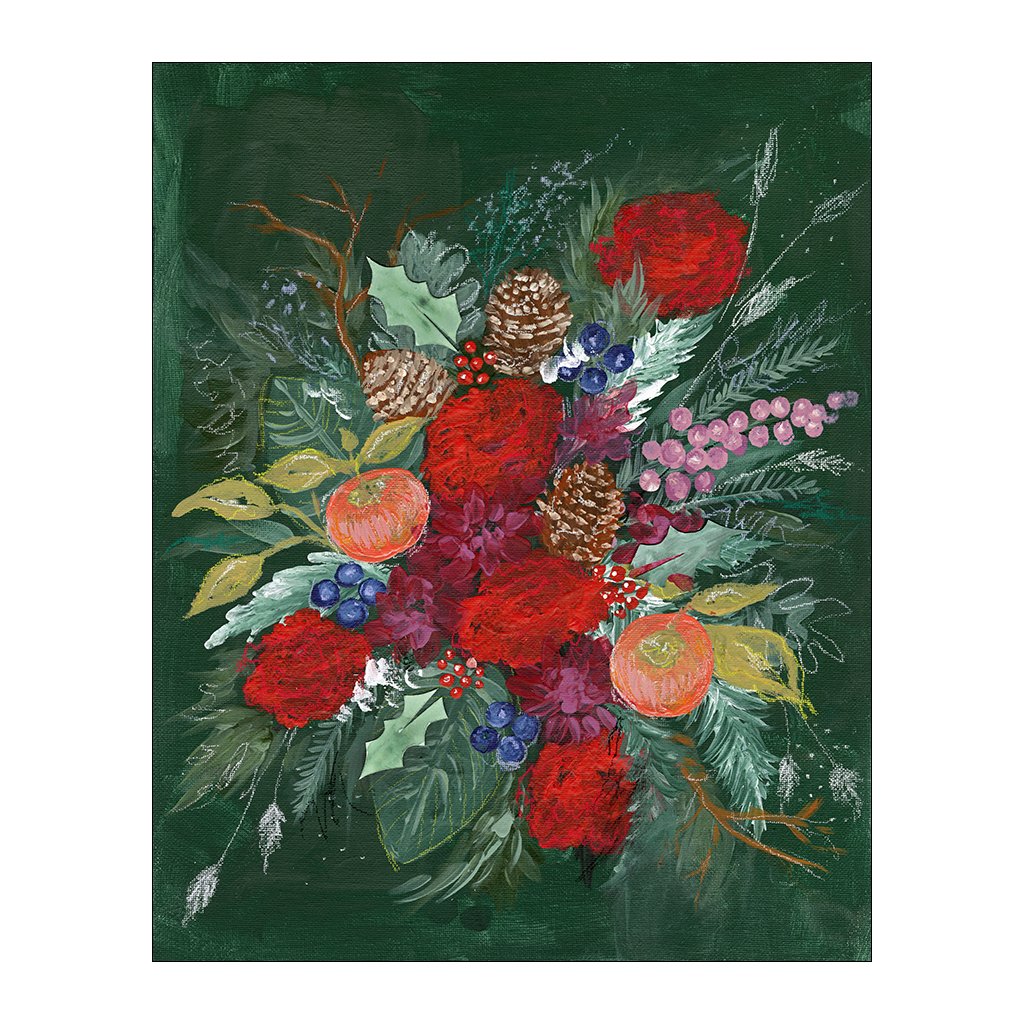 holiday bouquet canvas