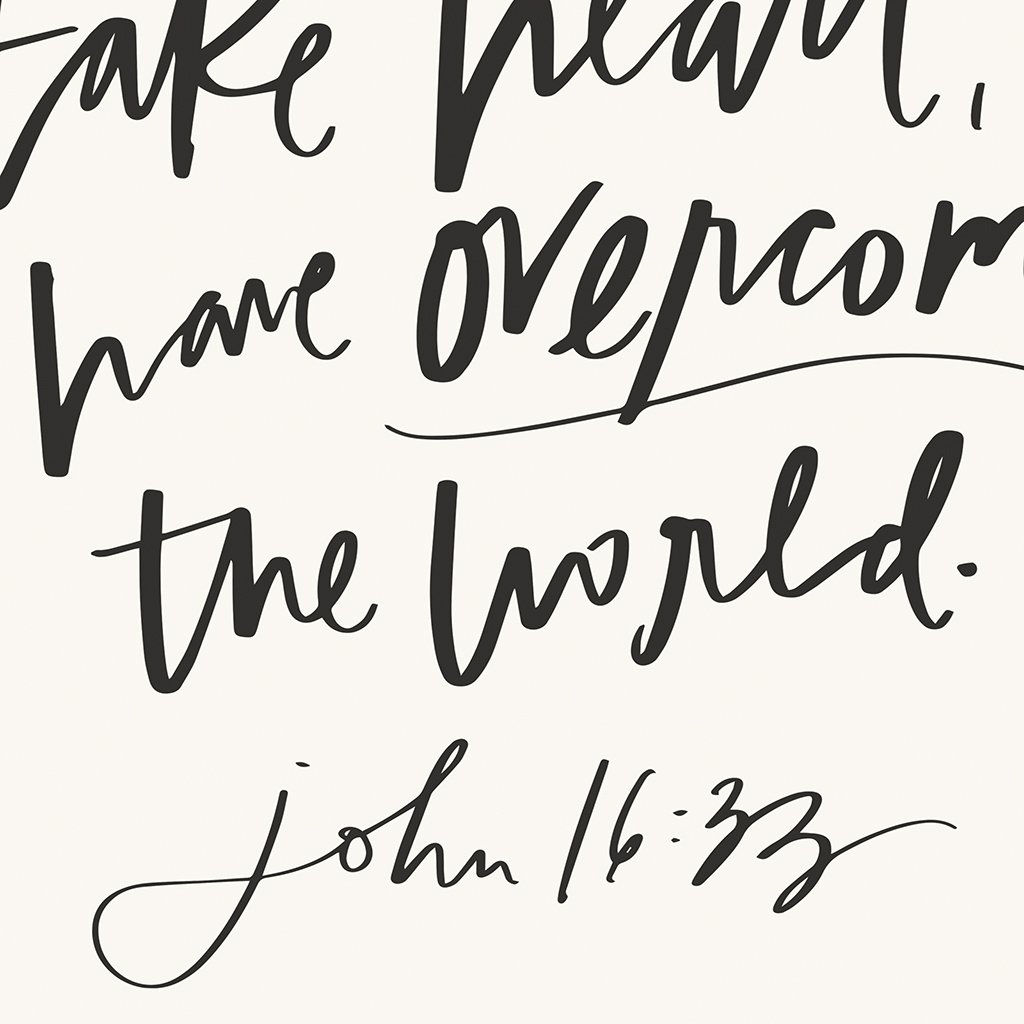 take heart (john 16:33) canvas